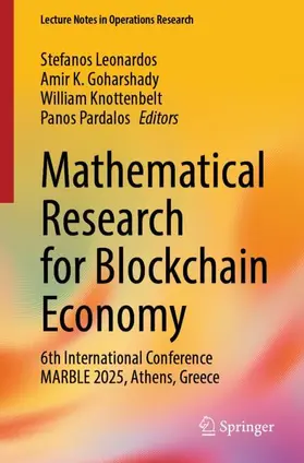 Leonardos / Goharshady / Knottenbelt |  Mathematical Research for Blockchain Economy | Buch |  Sack Fachmedien
