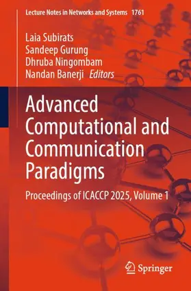 Ningombam / Subirats / Gurung |  Advanced Computational and Communication Paradigms | Buch |  Sack Fachmedien