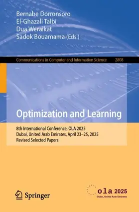 Dorronsoro / Talbi / Weraikat |  Optimization and Learning | Buch |  Sack Fachmedien