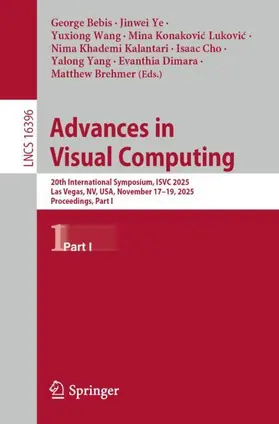 Bebis / Ye / Wang |  Advances in Visual Computing | Buch |  Sack Fachmedien