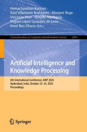 Kannan / Villamarin Rodriguez / Rege |  Artificial Intelligence and Knowledge Processing | Buch |  Sack Fachmedien