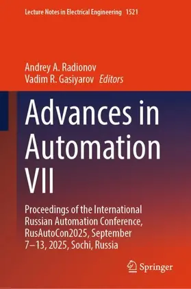 Radionov / Gasiyarov |  Advances in Automation VII | Buch |  Sack Fachmedien