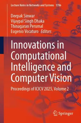 Sinwar / Dhaka / Perumal |  Innovations in Computational Intelligence and Computer Vision | Buch |  Sack Fachmedien