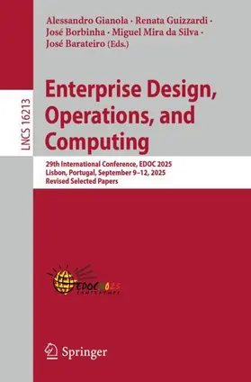 Gianola / Guizzardi / Borbinha |  Enterprise Design, Operations, and Computing | Buch |  Sack Fachmedien