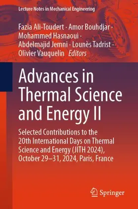 Ali-Toudert / Bouhdjar / Hasnaoui |  Advances in Thermal Science and Energy II | Buch |  Sack Fachmedien