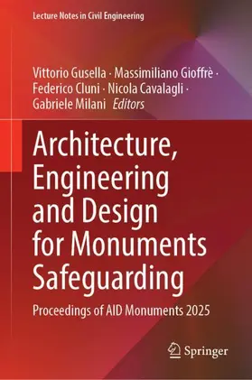 Gusella / Gioffrè / Cluni |  Architecture, Engineering and Design for Monuments Safeguarding | Buch |  Sack Fachmedien