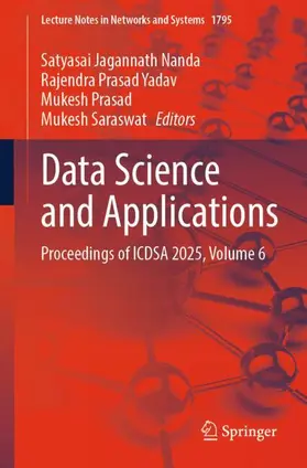 Nanda / Yadav / Prasad |  Data Science and Applications | Buch |  Sack Fachmedien