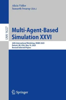 Vidler / Swarup |  Multi-Agent-Based Simulation XXVI | Buch |  Sack Fachmedien