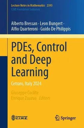 Coclite / Zuazua / Bressan |  PDEs, Control and Deep Learning | Buch |  Sack Fachmedien