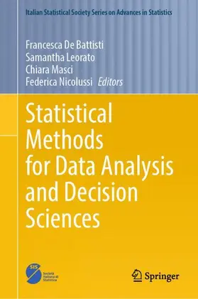 De Battisti / Leorato / Masci |  Statistical Methods for Data Analysis and Decision Sciences | Buch |  Sack Fachmedien