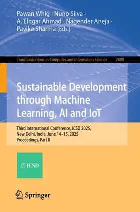 Whig / Silva / Ahmad |  Sustainable Development through Machine Learning, AI and IoT | Buch |  Sack Fachmedien