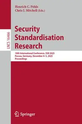 Pöhls / Mitchell |  Security Standardisation Research | eBook | Sack Fachmedien