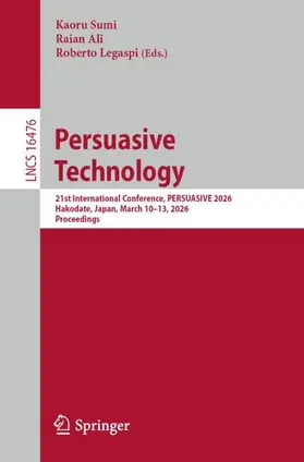 Sumi / Ali / Legaspi |  Persuasive Technology | Buch |  Sack Fachmedien