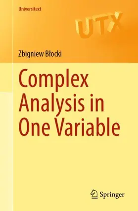 Blocki |  Complex Analysis in One Variable | Buch |  Sack Fachmedien