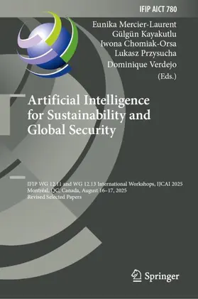 Mercier-Laurent / Kayakutlu / Chomiak-Orsa |  Artificial Intelligence for Sustainability and Global Security | Buch |  Sack Fachmedien