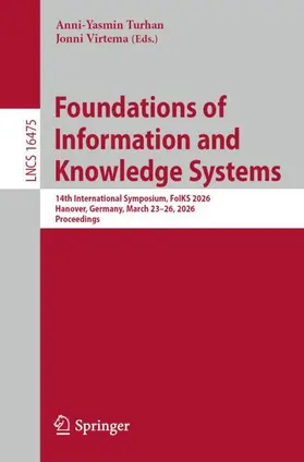 Turhan / Virtema |  Foundations of Information and Knowledge Systems | Buch |  Sack Fachmedien