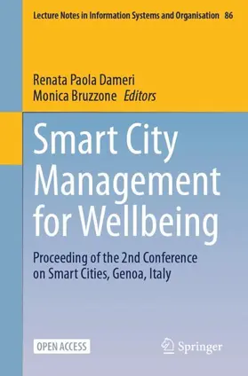 Dameri / Bruzzone |  Smart City Management for Wellbeing | Buch |  Sack Fachmedien