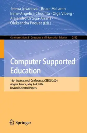 Jovanovic / McLaren / Chounta |  Computer Supported Education | Buch |  Sack Fachmedien