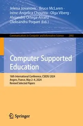 Jovanovic / McLaren / Chounta | Computer Supported Education | E-Book | www.sack.de