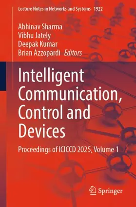 Sharma / Jately / Kumar |  Intelligent Communication, Control and Devices | Buch |  Sack Fachmedien