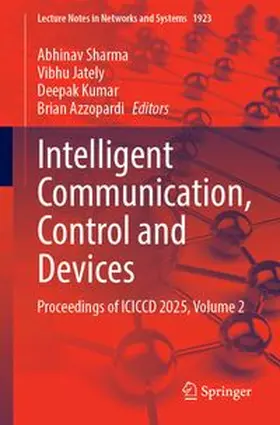 Sharma / Jately / Kumar |  Intelligent Communication, Control and Devices | Buch |  Sack Fachmedien