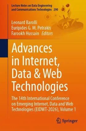 Barolli / Petrakis / Hussain |  Advances in Internet, Data & Web Technologies | Buch |  Sack Fachmedien