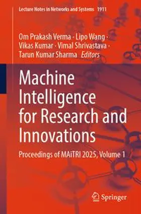 Verma / Wang / Kumar | Machine Intelligence for Research and Innovations | E-Book | www.sack.de