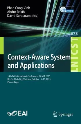 Cong-Vinh / Rakib / Sundaram |  Context-Aware Systems and Applications | Buch |  Sack Fachmedien