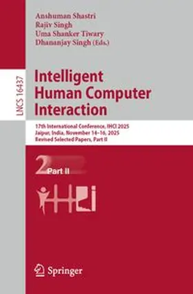 Shastri / Singh / Tiwary |  Intelligent Human Computer Interaction | eBook | Sack Fachmedien