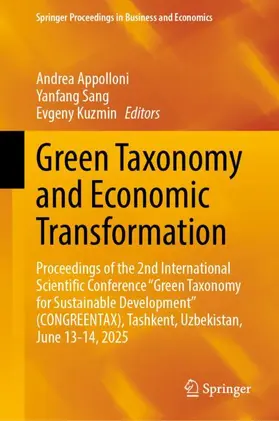 Appolloni / Sang / Kuzmin |  Green Taxonomy and Economic Transformation | Buch |  Sack Fachmedien