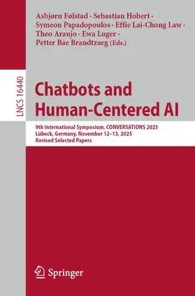 Følstad / Hobert / Papadopoulos |  Chatbots and Human-Centered AI | Buch |  Sack Fachmedien