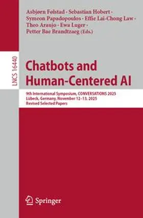 Følstad / Hobert / Papadopoulos | Chatbots and Human-Centered AI | E-Book | www.sack.de