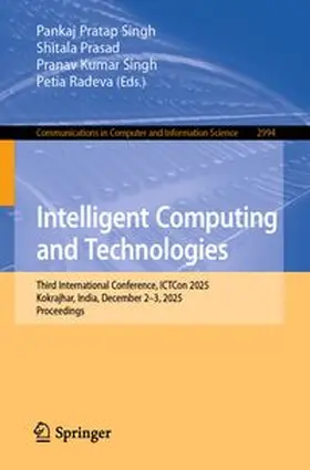 Singh / Prasad / Radeva |  Intelligent Computing and Technologies | eBook | Sack Fachmedien