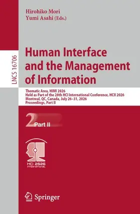 Mori / Asahi |  Human Interface and the Management of Information | Buch |  Sack Fachmedien