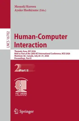 Kurosu / Hashizume |  Human-Computer Interaction | Buch |  Sack Fachmedien