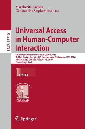 Antona / Stephanidis |  Universal Access in Human-Computer Interaction | Buch |  Sack Fachmedien
