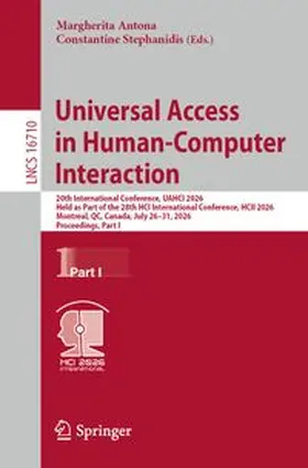 Antona / Stephanidis | Universal Access in Human-Computer Interaction | E-Book | www.sack.de