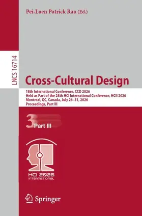 Rau |  Cross-Cultural Design | Buch |  Sack Fachmedien