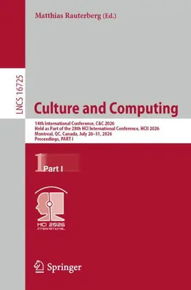 Rauterberg |  Culture and Computing | Buch |  Sack Fachmedien