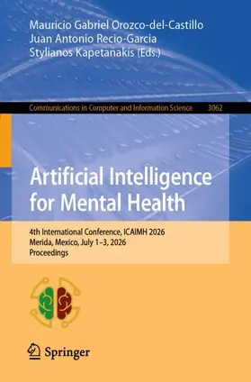 Orozco-del-Castillo / Recio-Garcia / Kapetanakis |  Artificial Intelligence for Mental Health | Buch |  Sack Fachmedien