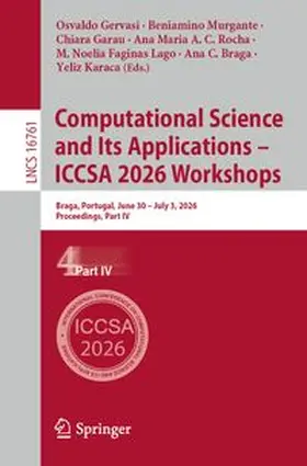 Gervasi / Murgante / Garau | Computational Science and Its Applications – ICCSA 2026 Workshops | E-Book | www.sack.de