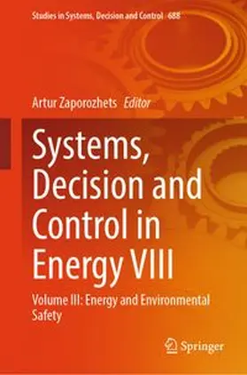 Zaporozhets |  Systems, Decision and Control in Energy VIII | eBook | Sack Fachmedien
