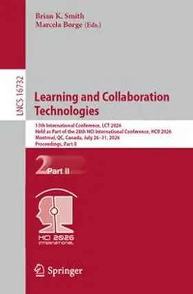Smith / Borge |  Learning and Collaboration Technologies | eBook | Sack Fachmedien