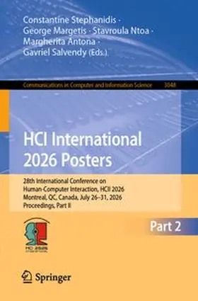 Stephanidis / Margetis / Ntoa |  HCI International 2026 Posters | eBook | Sack Fachmedien