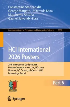 Stephanidis / Margetis / Ntoa |  HCI International 2026 Posters | Buch |  Sack Fachmedien