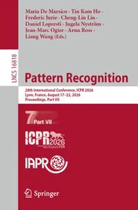 De Marsico / Ho / Jurie | Pattern Recognition | E-Book | www.sack.de
