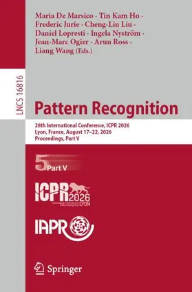 De Marsico / Ho / Jurie |  Pattern Recognition | Buch |  Sack Fachmedien