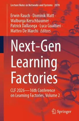 Rauch / Matt / Kerschbaumer |  Next-Gen Learning Factories | Buch |  Sack Fachmedien