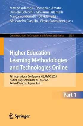 Adamoli / Amato / Schicchi |  Higher Education Learning Methodologies and Technologies Online | Buch |  Sack Fachmedien