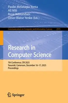 Melatagia Yonta / Mili / Ndoundam | Research in Computer Science | Buch | 978-3-032-32493-1 | www.sack.de